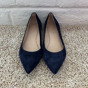 M. Gemi Deep Blue Suede Loafers